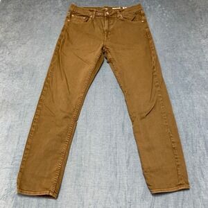 Noend Denim Jeans Mens 33 Brown Cotton Stretch Straight Leg Slim Fit Medium Wash